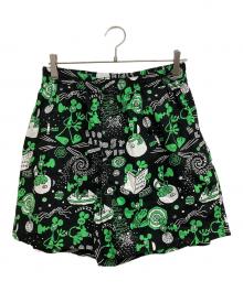 eYe COMME des GARCONS JUNYAWATANABE MAN（アイ コム デ ギャルソン ジュンヤ ワタナベ マン）の古着「綿ブロードプリン LOUSY LIVIN Wネームショーツ ハーフパンツ」｜ブラック