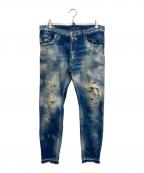 DSQUARED2ディースクエアード）の古着「Skater Jean/ダメージ加工デニムパンツ」｜インディゴ