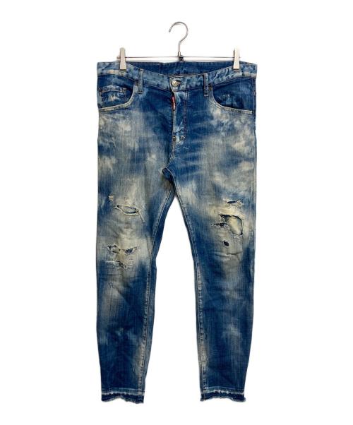 DSQUARED2（ディースクエアード）DSQUARED2 (ディースクエアード) Skater Jean/ダメージ加工デニムパンツ インディゴ サイズ:SIZE50の古着・服飾アイテム