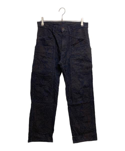 ISSEY MIYAKE（イッセイミヤケ）ISSEY MIYAKE (イッセイミヤケ) メニーポケット カーゴパンツ ネイビー×ブラウン サイズ:SIZE2の古着・服飾アイテム