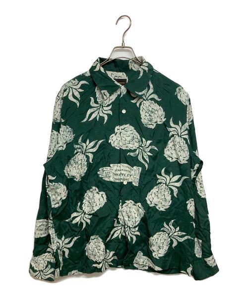 GLAD HAND（グラッドハンド）GLAD HAND (グラッドハンド) 総柄レーヨンシャツ グリーン サイズ:SIZE Lの古着・服飾アイテム