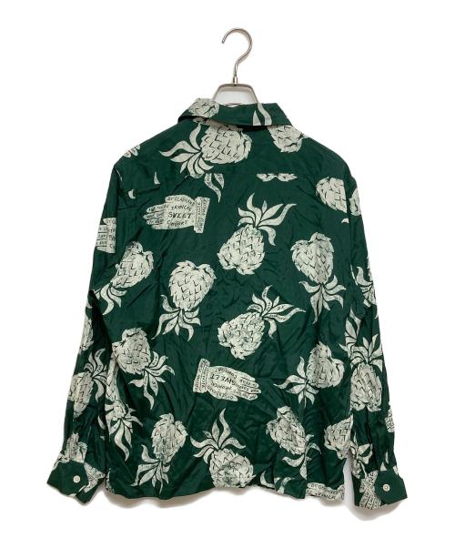 GLAD HAND（グラッドハンド）GLAD HAND (グラッドハンド) 総柄レーヨンシャツ グリーン サイズ:SIZE Lの古着・服飾アイテム