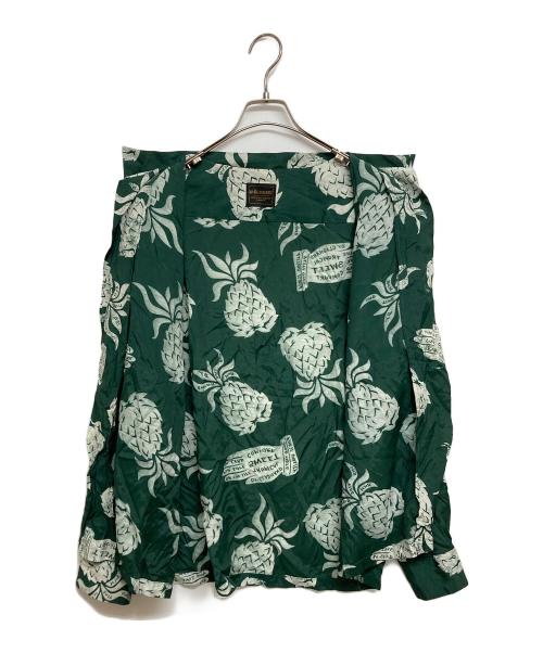 GLAD HAND（グラッドハンド）GLAD HAND (グラッドハンド) 総柄レーヨンシャツ グリーン サイズ:SIZE Lの古着・服飾アイテム