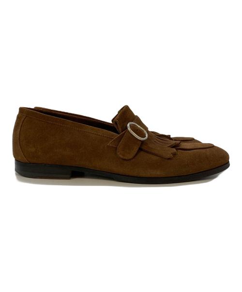 DOUCAL'S（デュカルス）DOUCAL'S (デュカルス) フリンジ スエードローファー ブラウン サイズ:SIZE39の古着・服飾アイテム