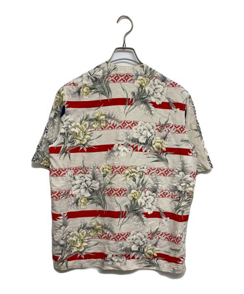 MA deshabille（エムエーデザビエ）MA deshabille (エムエーデザビエ) 花柄シルクシャツ レッド×ベージュ サイズ:SIZE Mの古着・服飾アイテム