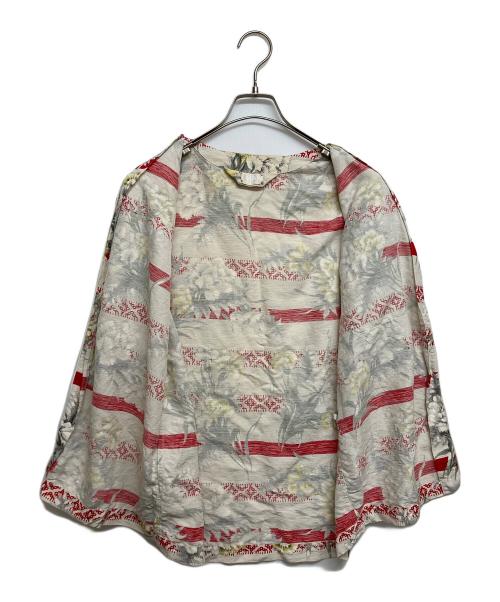 MA deshabille（エムエーデザビエ）MA deshabille (エムエーデザビエ) 花柄シルクシャツ レッド×ベージュ サイズ:SIZE Mの古着・服飾アイテム