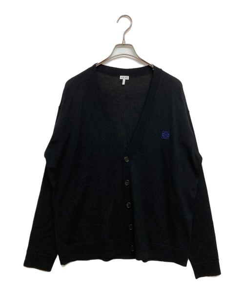 LOEWE（ロエベ）LOEWE (ロエベ) アナグラム刺繍カーディガン ブラック サイズ:SIZE Lの古着・服飾アイテム