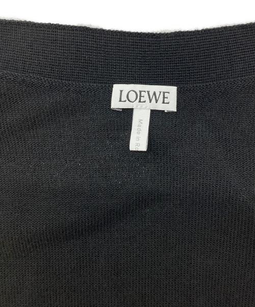 LOEWE（ロエベ）LOEWE (ロエベ) アナグラム刺繍カーディガン ブラック サイズ:SIZE Lの古着・服飾アイテム