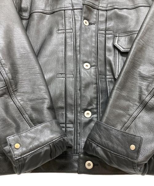 DANKE SCHON（ダンケ シェーン）DANKE SCHON (ダンケ シェーン) ゴートレザートラッカージャケット 784-4250004 ブラック サイズ:SIZE Mの古着・服飾アイテム
