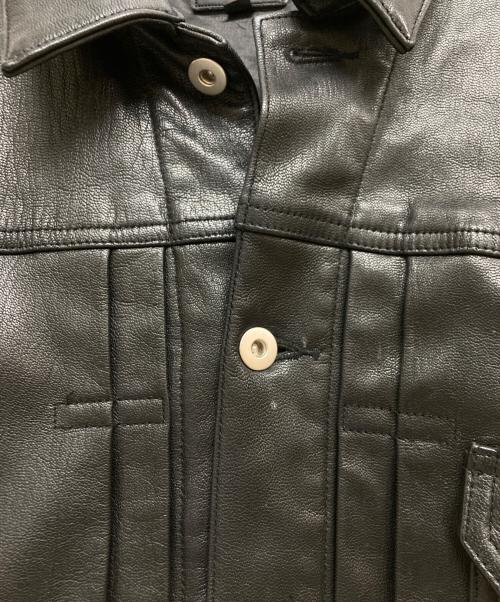 DANKE SCHON（ダンケ シェーン）DANKE SCHON (ダンケ シェーン) ゴートレザートラッカージャケット 784-4250004 ブラック サイズ:SIZE Mの古着・服飾アイテム