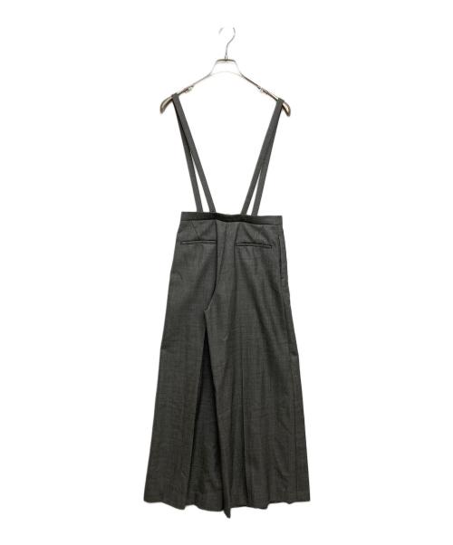 DRAWER（ドゥロワー）DRAWER (ドゥロワー) D WT2 SHAKSKN TUCK PTS/シャークスキンサスペンダーワイドパンツ グレー サイズ:SIZE34の古着・服飾アイテム