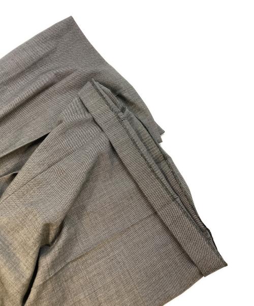 DRAWER（ドゥロワー）DRAWER (ドゥロワー) D WT2 SHAKSKN TUCK PTS/シャークスキンサスペンダーワイドパンツ グレー サイズ:SIZE34の古着・服飾アイテム
