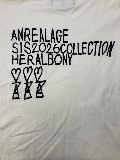 ANREALAGE（アンリアレイジ）ANREALAGE (アンリアレイジ) HERALBONY T-SHIRT ホワイト サイズ:SIZE46の古着・服飾アイテム