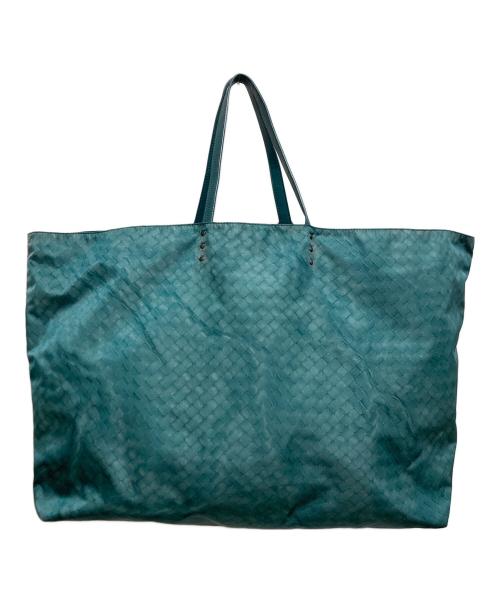 BOTTEGA VENETA（ボッテガベネタ）BOTTEGA VENETA (ボッテガベネタ) 転写イントレチャートプリントトートバッグ　	BO0769904K グリーン サイズ:実寸サイズをご参照下さい。の古着・服飾アイテム