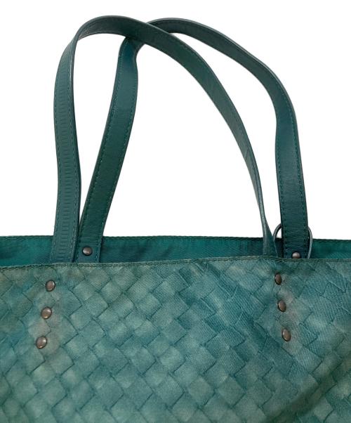 BOTTEGA VENETA（ボッテガベネタ）BOTTEGA VENETA (ボッテガベネタ) 転写イントレチャートプリントトートバッグ　	BO0769904K グリーン サイズ:実寸サイズをご参照下さい。の古着・服飾アイテム