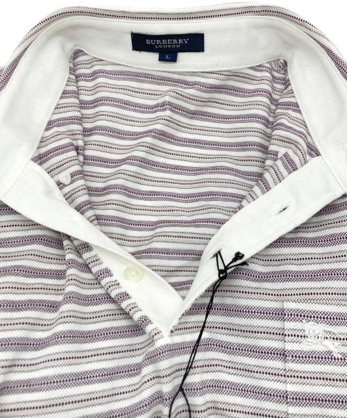 BURBERRY LONDON（バーバリーロンドン）BURBERRY LONDON (バーバリーロンドン) BDロゴポロシャツ BBV73-437-02 パープル サイズ:SIZE Lの古着・服飾アイテム