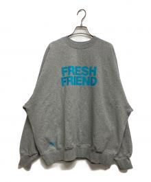 FreshService×FRIEND EDITIONS（フレッシュサービス）の古着「FRIEND EDITIONS LIGHT OZ CREW NECK SWEATER」｜グレー