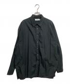 Graphpaperグラフペーパー）の古着「High Count Broad Regular Collar Shirt/ハイカウントブロードレギュラーカラーシャツ」｜ブラック