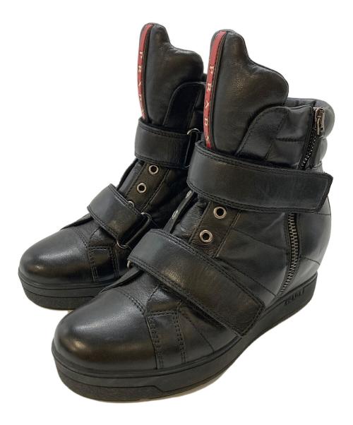 PRADA SPORTS（プラダスポーツ）PRADA SPORTS (プラダスポーツ) ハイカットベルクロスニーカー ブラック サイズ:SIZE 35 2/1の古着・服飾アイテム