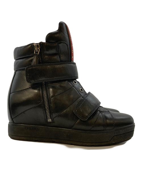 PRADA SPORTS（プラダスポーツ）PRADA SPORTS (プラダスポーツ) ハイカットベルクロスニーカー ブラック サイズ:SIZE 35 2/1の古着・服飾アイテム