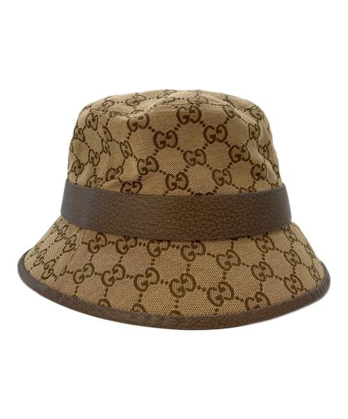 GUCCI（グッチ）GUCCI (グッチ) GGキャンバス フェドラハット　576587 4HG62 ブラウン サイズ:SIZE Mの古着・服飾アイテム