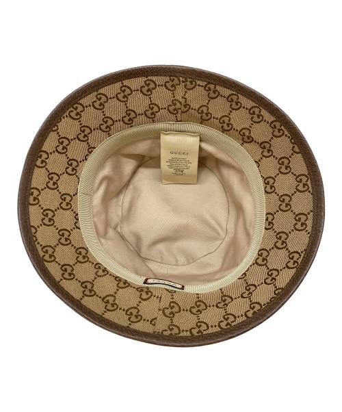 GUCCI（グッチ）GUCCI (グッチ) GGキャンバス フェドラハット　576587 4HG62 ブラウン サイズ:SIZE Mの古着・服飾アイテム