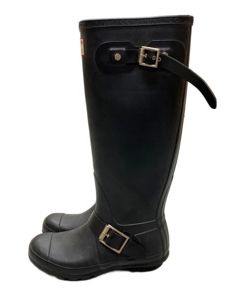 HUNTER（ハンター）HUNTER (ハンター) JIMMY CHOO (ジミーチュウ) レインブーツ ブラック サイズ:実寸サイズをご参照ください。の古着・服飾アイテム