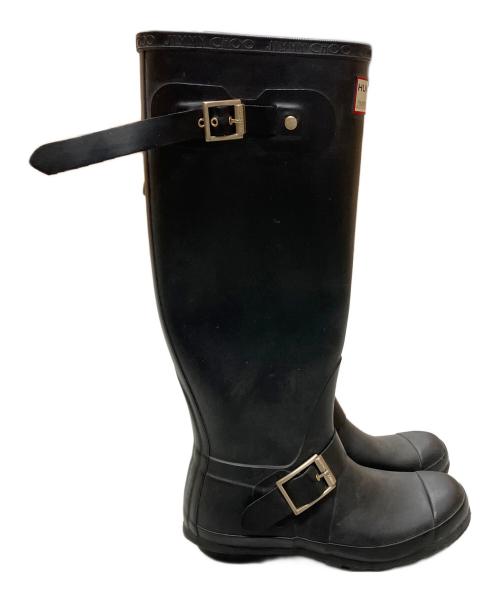 HUNTER（ハンター）HUNTER (ハンター) JIMMY CHOO (ジミーチュウ) レインブーツ ブラック サイズ:実寸サイズをご参照ください。の古着・服飾アイテム