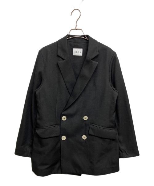 ELLA（エラ）ELLA (エラ) パールボタンダブルジャケット ブラック サイズ:SIZE  Freeの古着・服飾アイテム