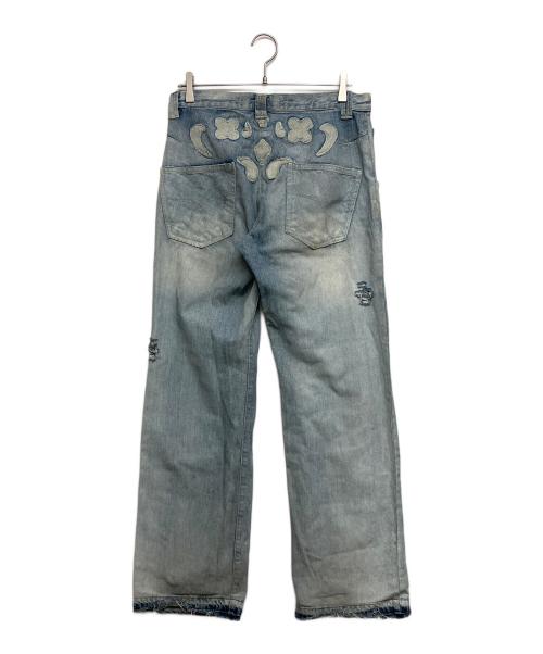 VERSACE JEANS COUTURE（ヴェルサーチ ジーンズクチュール）VERSACE JEANS COUTURE (ヴェルサーチ ジーンズクチュール) バックデザインダメージデニムパンツ インディゴ サイズ:SIZE35-49の古着・服飾アイテム