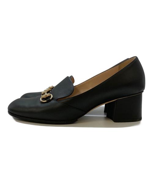 GUCCI（グッチ）GUCCI (グッチ) ホースビットチャンキーヒール　466701 O5C ブラック サイズ:SIZE38 1/2の古着・服飾アイテム