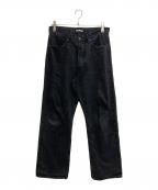 AURALEEオーラリー）の古着「SELVEDGE LIGHT DENIM PANTS」｜ブラック