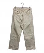 AURALEEオーラリー）の古着「ORGANIC COTTON SLUB DUCK WIDE PANTS　A21AP01OD」｜ベージュ