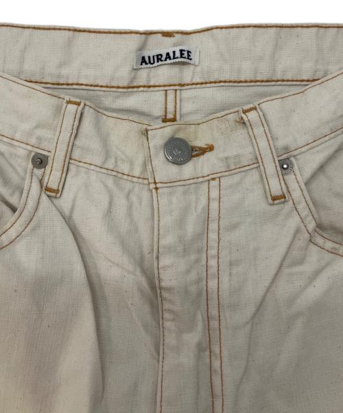 AURALEE（オーラリー）AURALEE (オーラリー) ORGANIC COTTON SLUB DUCK WIDE PANTS　A21AP01OD ベージュ サイズ:SIZE 32の古着・服飾アイテム