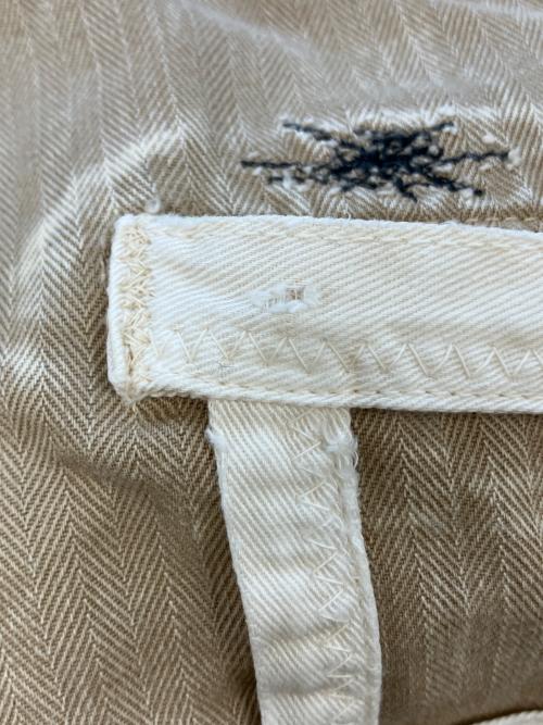 KAPITAL（キャピタル）KAPITAL (キャピタル) ハンターへリンボンプリズンパッチパンツ ブラウン サイズ:SIZE XLの古着・服飾アイテム