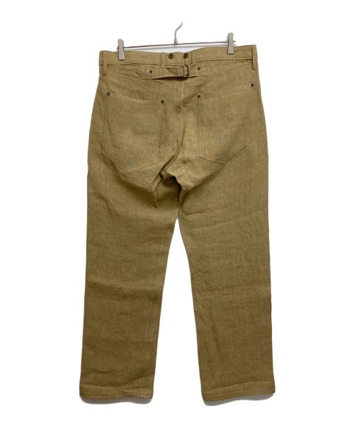 NIGEL CABOURN（ナイジェルケーボン）NIGEL CABOURN (ナイジェルケーボン) リネンボタンフライシンチバックパンツ 8071150015 ベージュ サイズ:SIZE36の古着・服飾アイテム