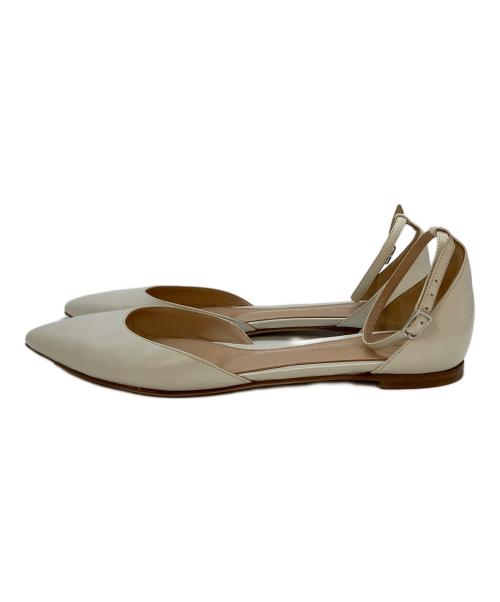 Gianvito Rossi（ジャンヴィト ロッシ）Gianvito Rossi (ジャンヴィト ロッシ) フラットパンプス　40994 7990 ホワイト サイズ:37の古着・服飾アイテム