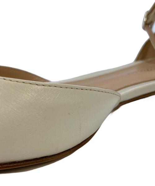 Gianvito Rossi（ジャンヴィト ロッシ）Gianvito Rossi (ジャンヴィト ロッシ) フラットパンプス　40994 7990 ホワイト サイズ:37の古着・服飾アイテム