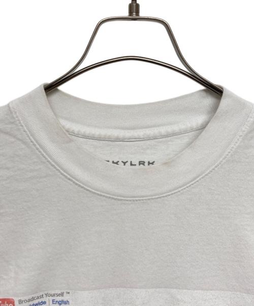 skylrk（スカイラーク）skylrk (スカイラーク) Youtube TEE/Tシャツ ホワイト サイズ:SIZE X-LARGEの古着・服飾アイテム