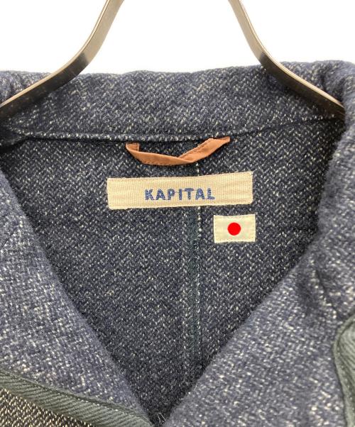 KAPITAL（キャピタル）KAPITAL (キャピタル) 裏起毛ビーチクロスジャケット ゴマ塩/ネイビー サイズ:SIZE Lの古着・服飾アイテム