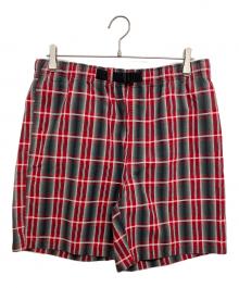 stussy（ステューシー）の古着「Nepal Plaid Mountain Short 112270」｜ブラック×レッド