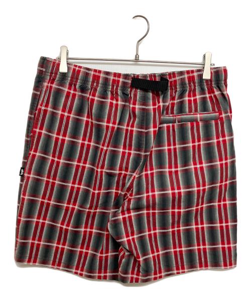 stussy（ステューシー）stussy (ステューシー) Nepal Plaid Mountain Short 112270 ブラック×レッド サイズ:SIZE Mの古着・服飾アイテム