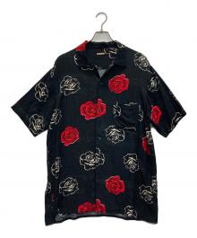 KAPITAL（キャピタル）の古着「花柄レーヨンアロハシャツ」｜ブラック