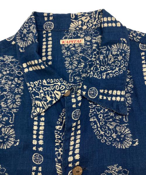 KAPITAL（キャピタル）KAPITAL (キャピタル) リネン藍染バンダナアロハシャツ インディゴ サイズ:SIZE XLの古着・服飾アイテム