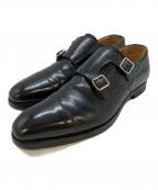 Crockett & Jones×BARNEYS NEWYORKクロケット＆ジョーンズ×バーニーズ・ニューヨーク）の古着「LOWNDES/ダブルモンクストラップシューズ　5170 12」｜ブラック