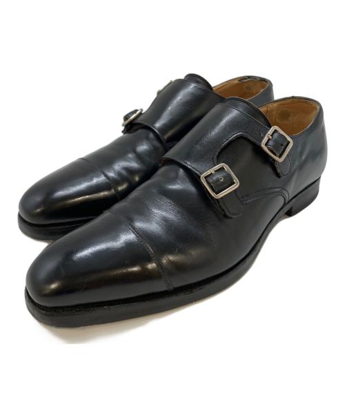Crockett & Jones（クロケット＆ジョーンズ）Crockett & Jones (クロケット＆ジョーンズ) BARNEYS NEWYORK (バーニーズ・ニューヨーク) LOWNDES/ダブルモンクストラップシューズ　5170 12 ブラック サイズ:SIZE 6E（推定25.0cm）の古着・服飾アイテム