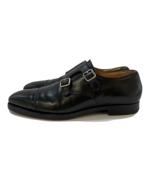 Crockett & Jones（クロケット＆ジョーンズ）Crockett & Jones (クロケット＆ジョーンズ) BARNEYS NEWYORK (バーニーズ・ニューヨーク) LOWNDES/ダブルモンクストラップシューズ　5170 12 ブラック サイズ:SIZE 6E（推定25.0cm）の古着・服飾アイテム