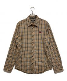 BURBERRY BLACK LABEL（バーバリーブラックレーベル）の古着「ノバチェックシャツ　bmh11-297-44」｜ブラウン