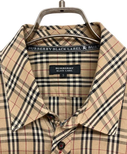 BURBERRY BLACK LABEL（バーバリーブラックレーベル）BURBERRY BLACK LABEL (バーバリーブラックレーベル) ノバチェックシャツ　bmh11-297-44 ブラウン サイズ:SIZE3の古着・服飾アイテム