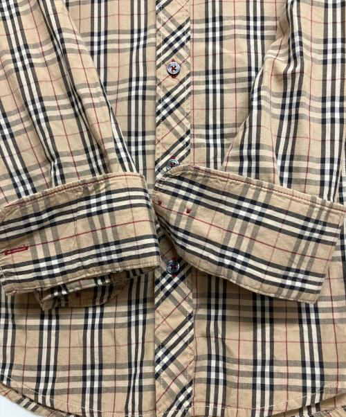 BURBERRY BLACK LABEL（バーバリーブラックレーベル）BURBERRY BLACK LABEL (バーバリーブラックレーベル) ノバチェックシャツ　bmh11-297-44 ブラウン サイズ:SIZE3の古着・服飾アイテム